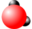 Image of a space filling model of a water molecule