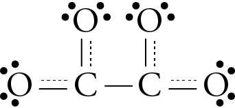 Image showing the resonance hybrid of the oxalate ion