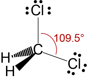 Image of the geometric sketch of CH2Cl2