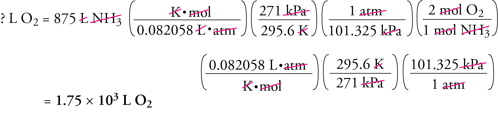 Image showing one approach to the unit analysis for the solution to the example