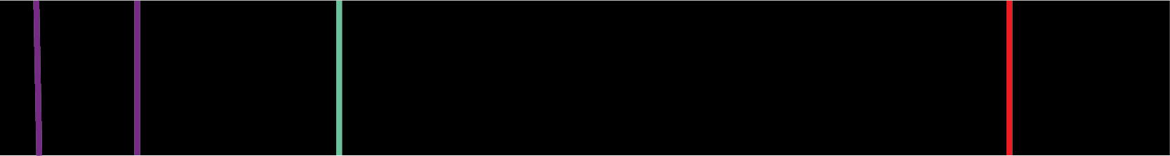 Image of the line spectrum of hydrogen