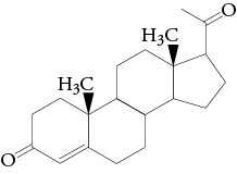 Image of the structure of progesterone